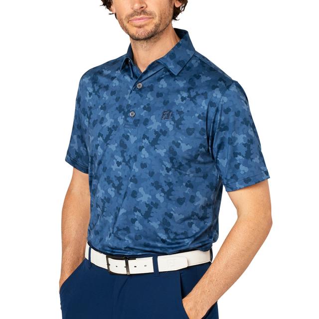 【ポイント5％！2/23 21:00〜22:59限定】フットジョイ(FOOT JOY)ゴルフウェア 抗菌 UVカット ポップ カモプリント 半袖シャツ 34574(Men’s)