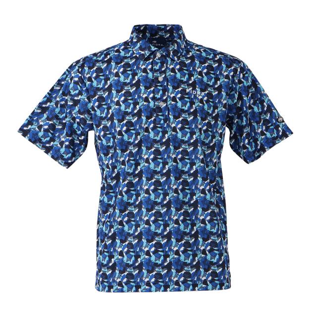 【ポイント5％！2/23 21:00〜22:59限定】フィドラ(FIDRA)ゴルフウェア 半袖ポロシャツ FD5TTG19 BLU(Men’s)