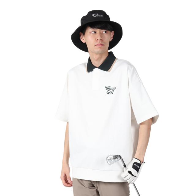ワック(WAAC)ゴルフウェア ライトストレッチポンチ 半袖ポロシャツ 072252011-0001(Men’s)