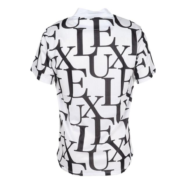 リュクスエイケイエムプラス(LUXEAKMPLUS)ゴルフウェア 総柄半袖モックネックTシャツ LAT-25004white(…_2