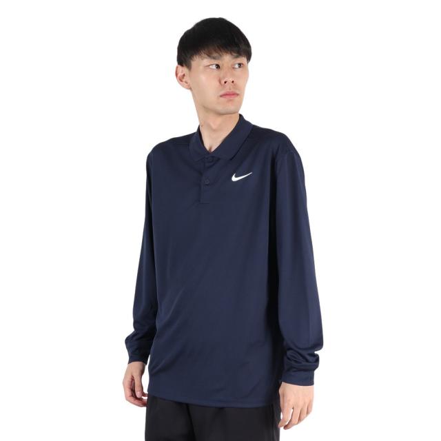 ナイキ(NIKE)ゴルフウェア 速乾 ドライフィット ビクトリー SOLID 長袖ポロシャツ DN2345-451(Men’s)