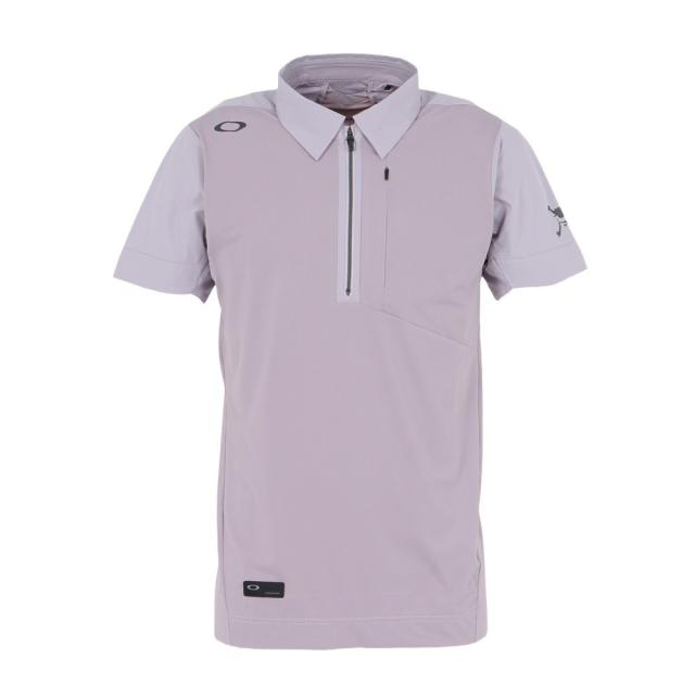 オークリー(OAKLEY)ゴルフウェア 吸汗速乾 冷感 半袖ポロシャツ スカル IDEALLY ハイブリッド ジップ FOA4…