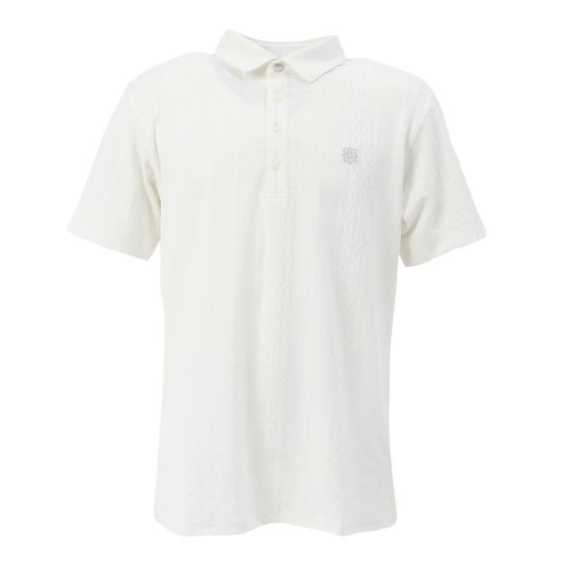 セントアンドリュース(ST.ANDREWS)ゴルフウェア 縄柄リンクス半袖シャツ 042-5260801-030(Men’s)