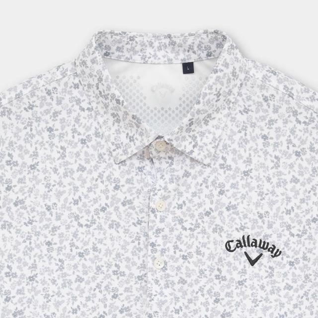 キャロウェイ(CALLAWAY)ゴルフウェア 吸汗速乾 ミニカノコ 小花総柄半袖シャツ C26134112-1020(Men’…_3