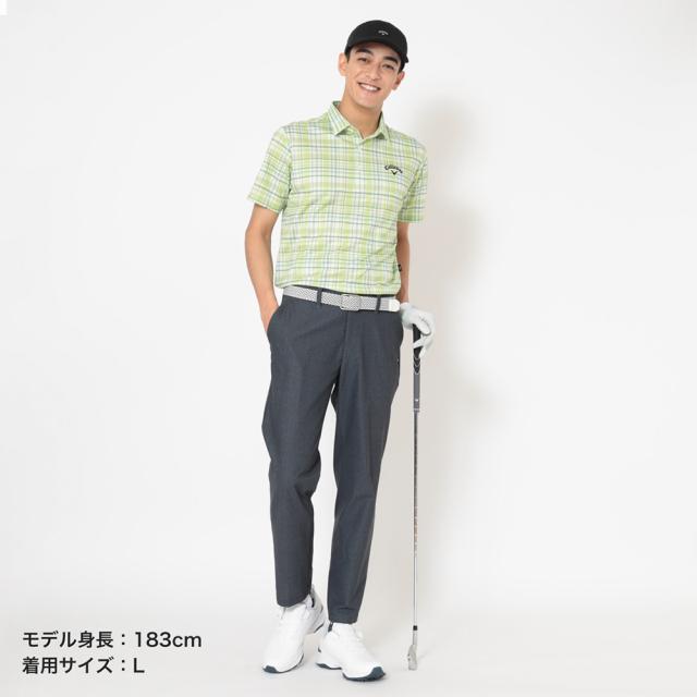 キャロウェイ(CALLAWAY)ゴルフウェア かざあなメッシュチェック総柄半袖シャツ C26134126-1130(Men’s)_3