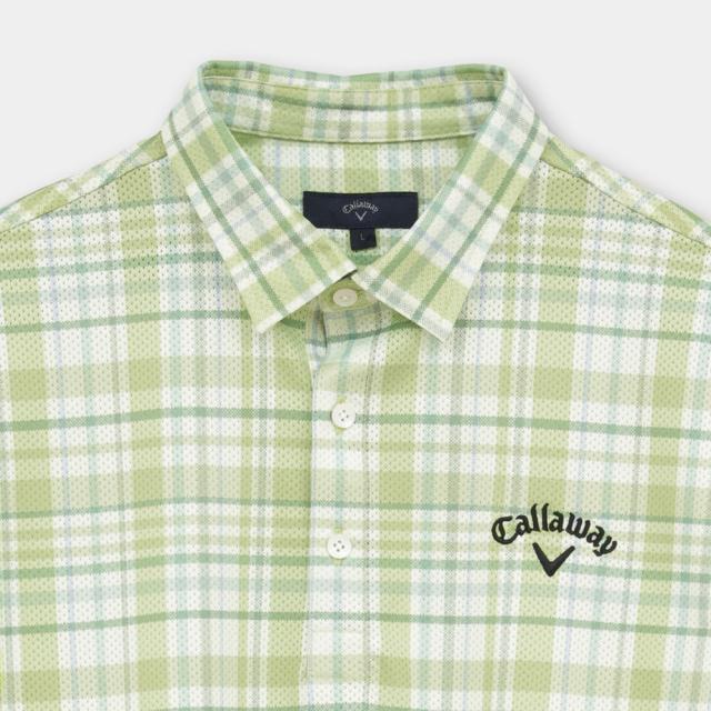 キャロウェイ(CALLAWAY)ゴルフウェア かざあなメッシュチェック総柄半袖シャツ C26134126-1130(Men’s)_6