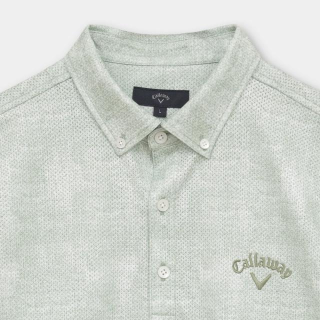 【ポイント5％！5/3 21:00〜22:59限定】キャロウェイ(CALLAWAY)ゴルフウェア かざあなメッシュシャンブレー柄半袖シャツ C26134127-1130(Men’…_2