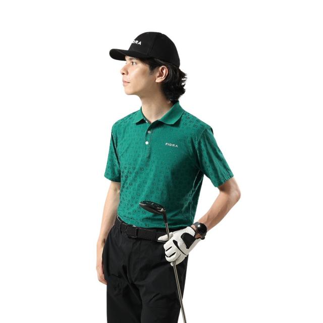 フィドラ(FIDRA)ゴルフウェア 吸汗速乾 FDジャガード 半袖ポロシャツ FD5VTG12 GRN(Men’s) 6,014円
