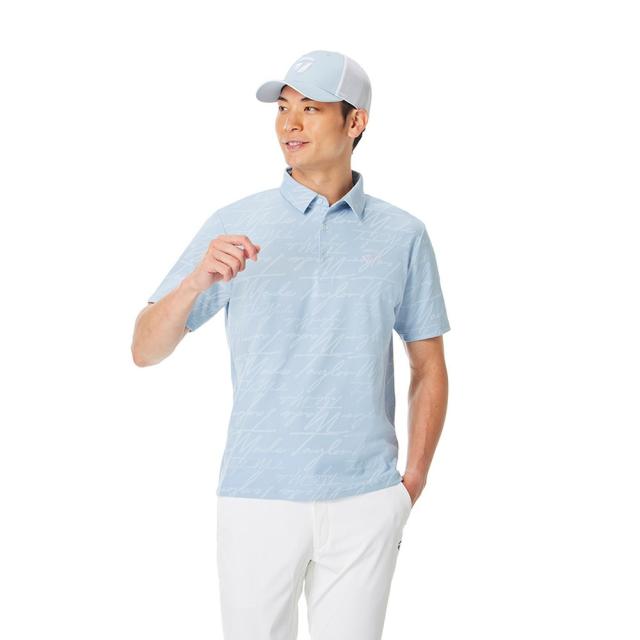 テーラーメイド(TAYLORMADE)ゴルフウェア 吸汗速乾 スクリプトジャガード 半袖ポロシャツ M20975-TL738(…