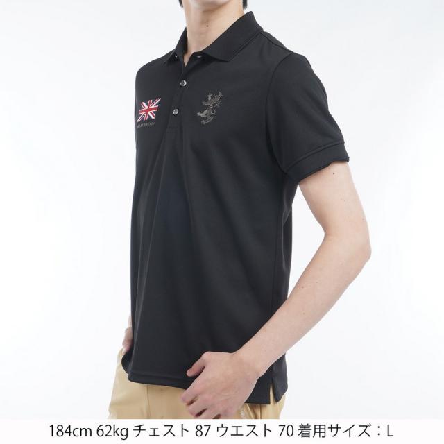 アドミラル ゴルフ(Admiral GOLF)ゴルフウェア 吸水速乾 フラッグ 半袖ポロシャツ ADMA614-BLK(Men…_3