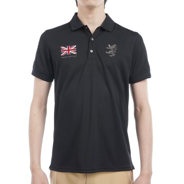 アドミラル ゴルフ(Admiral GOLF)ゴルフウェア 吸水速乾 フラッグ 半袖ポロシャツ ADMA614-BLK(Men…