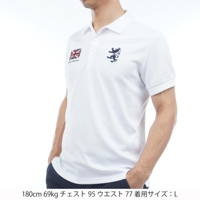 アドミラル ゴルフ(Admiral GOLF)ゴルフウェア 吸水速乾 フラッグ 半袖ポロシャツ ADMA614-WHT(Men…_2