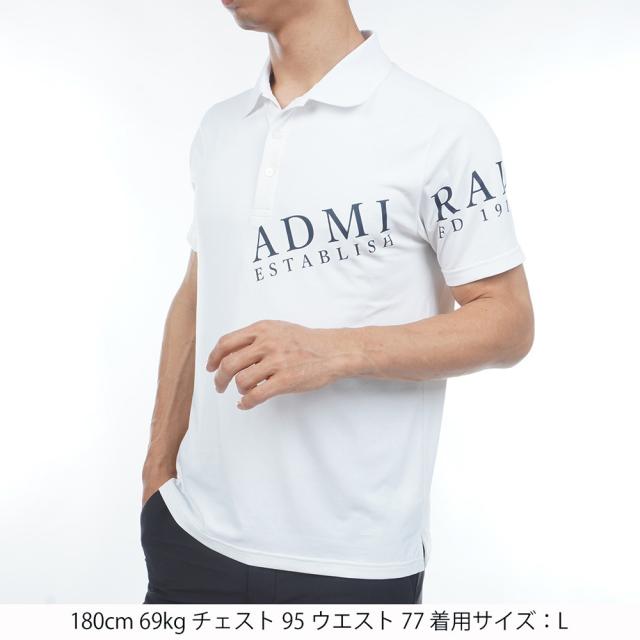 アドミラル ゴルフ(Admiral GOLF)ゴルフウェア 吸水速乾 接触冷感 カラタッチプラス 半袖ロゴポロシャツ ADMA…_1
