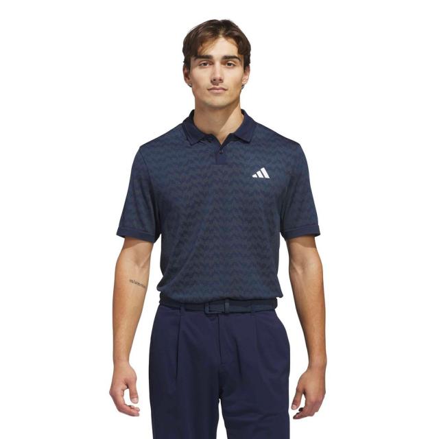【ポイント5％！5/3 21:00〜22:59限定】アディダス(adidas)ゴルフウェア サイドシームレス 半袖シャツ SF806-KG3025NVY(Men’s)