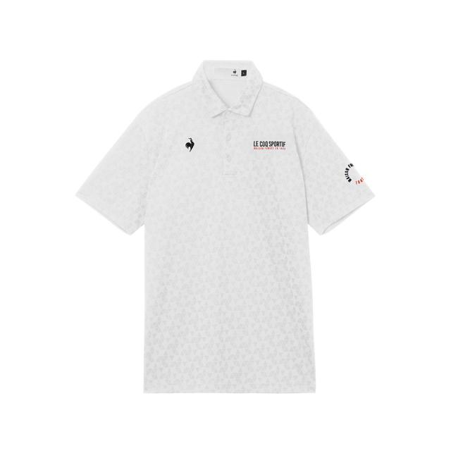 【ポイント5％！5/3 21:00〜22:59限定】ルコックスポルティフ(lecoqsportif)ゴルフウェア 吸汗速乾　トライアングルジャカード半袖シャツ LG6SHS01M…