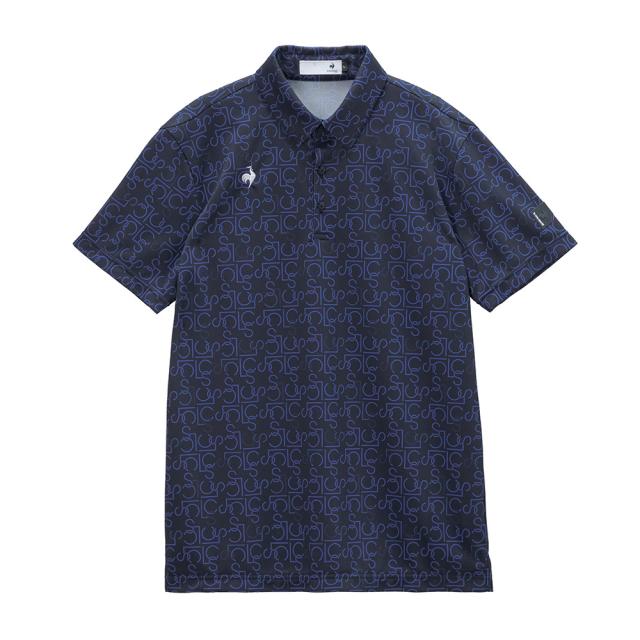 【ポイント5％！5/3 21:00〜22:59限定】ルコックスポルティフ(lecoqsportif)ゴルフウェア モノグラム柄半袖シャツ LG6SHS05M NV00(Men’s)