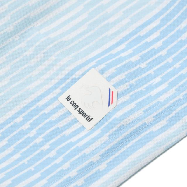 【ポイント5％！5/3 21:00〜22:59限定】ルコックスポルティフ(lecoqsportif)ゴルフウェア 吸汗速乾 グラフィックロゴ ボーダー柄 半袖ポロシャツ LG6S…_2
