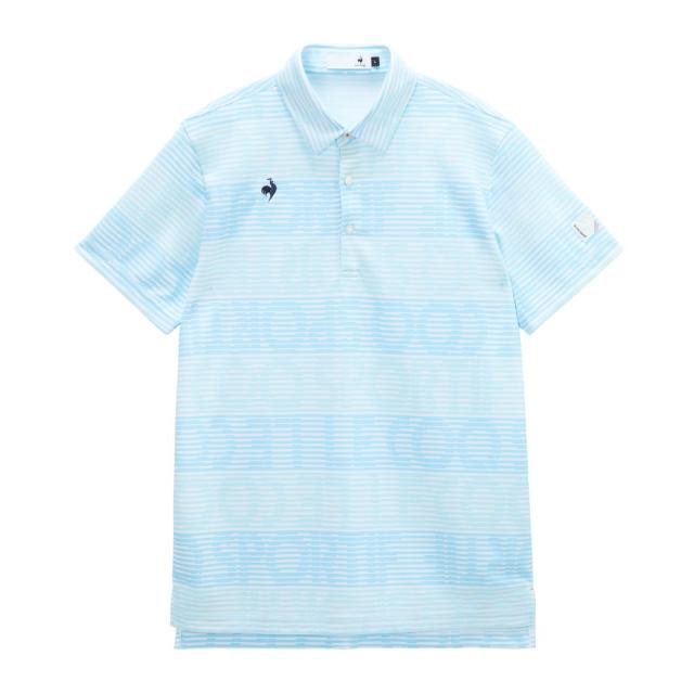 【ポイント5％！5/3 21:00〜22:59限定】ルコックスポルティフ(lecoqsportif)ゴルフウェア 吸汗速乾 グラフィックロゴ ボーダー柄 半袖ポロシャツ LG6S…