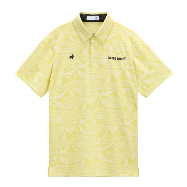 【ポイント5％！5/3 21:00〜22:59限定】ルコックスポルティフ(lecoqsportif)ゴルフウェア 吸汗速乾 マリンパラソルジャカード柄半袖シャツ LG6SHS09…