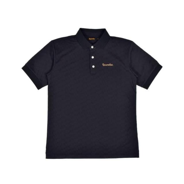レザレクション(Resurrection)ゴルフウェア GMジャガードポロシャツ 半袖 RRST-PS02-M BLK(Men…
