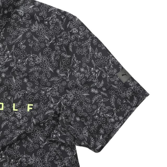 【ポイント5％！5/3 21:00〜22:59限定】プーマ(PUMA)ゴルフウェア ボタニカル柄 半袖ポロシャツ 637952-01(Men’s)_3
