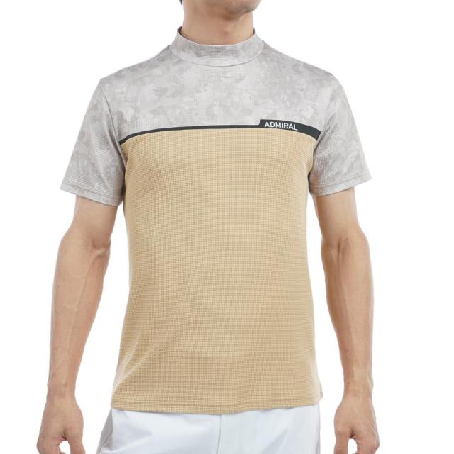 アドミラル ゴルフ(Admiral GOLF)ゴルフ ローラーカモフラプリント モックネックシャツ ADMA539-BEG(M…