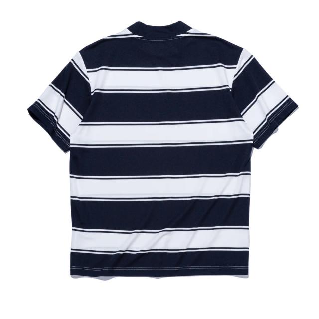 ニューエラ(NEW ERA)ゴルフウェア ボーダー柄 鹿の子 ミッドネック 半袖Tシャツ NEW ERA GOLF CLUB …_1