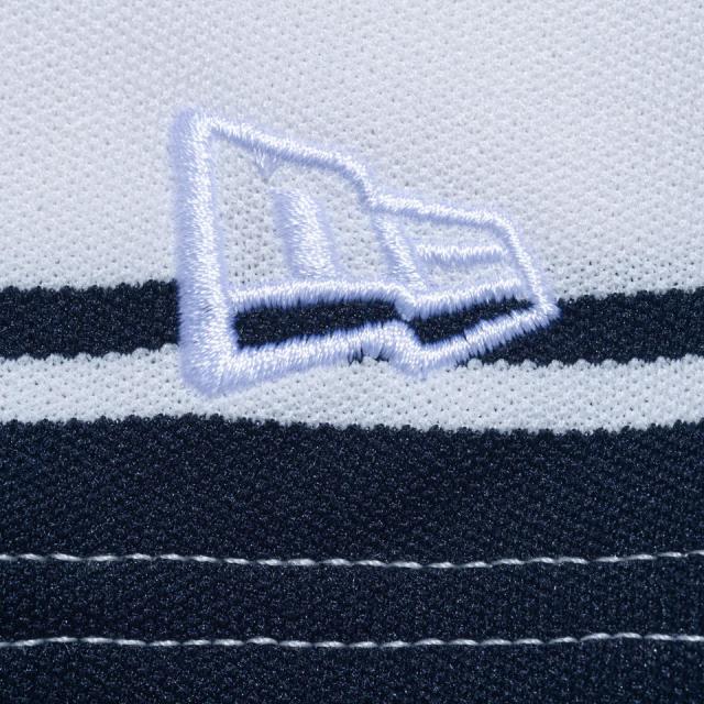 ニューエラ(NEW ERA)ゴルフウェア ボーダー柄 鹿の子 ミッドネック 半袖Tシャツ NEW ERA GOLF CLUB …_3