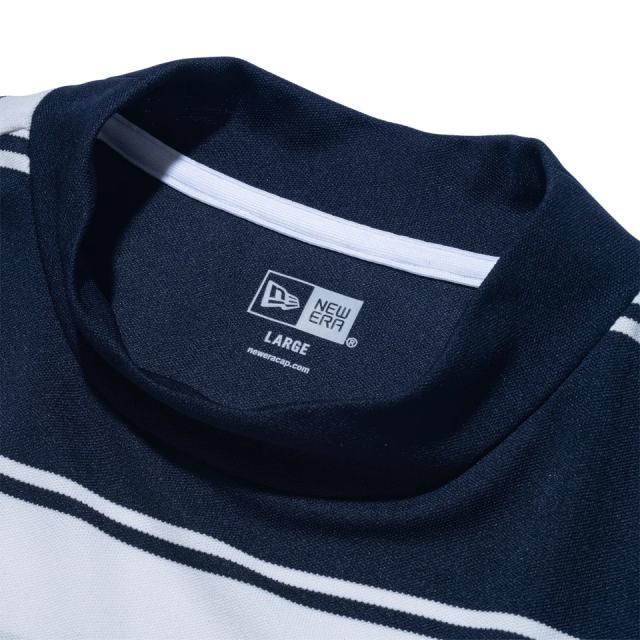 ニューエラ(NEW ERA)ゴルフウェア ボーダー柄 鹿の子 ミッドネック 半袖Tシャツ NEW ERA GOLF CLUB …_4