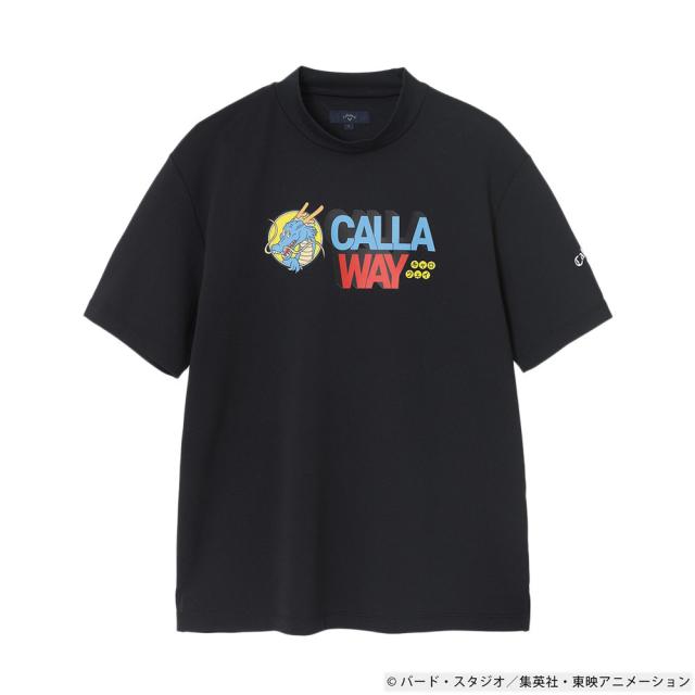 キャロウェイ(CALLAWAY)ゴルフウェア ドラゴンボール ロゴプリント 半袖 モックネック C25234154-1010(…