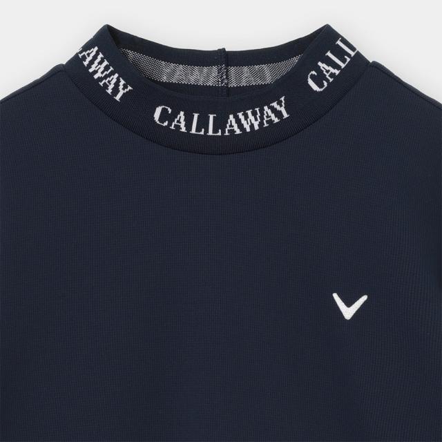 キャロウェイ(CALLAWAY)ゴルフウェア ミニワッフル ジャカード衿 半袖モックネックシャツ C26134105-1120…_2