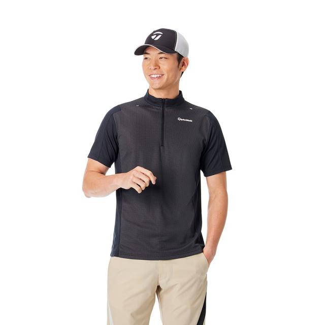 テーラーメイド(TAYLORMADE)モックネック ゴルフ 半袖 T-ICE T-AIR ソークール半袖ジップドモックシャツ …