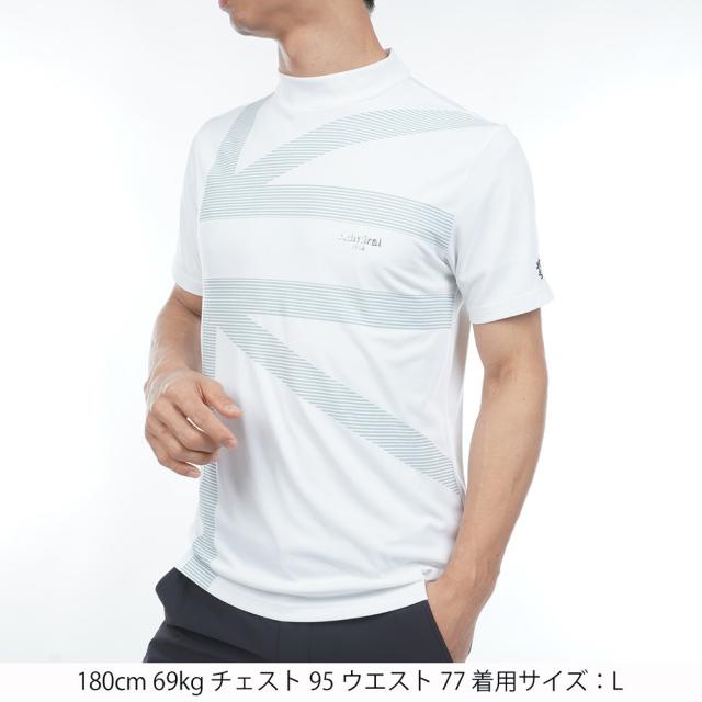 アドミラル ゴルフ(Admiral GOLF)ゴルフウェア 吸水速乾 接触冷感 カラタッチプラス 半袖モックネックシャツ AD…_1