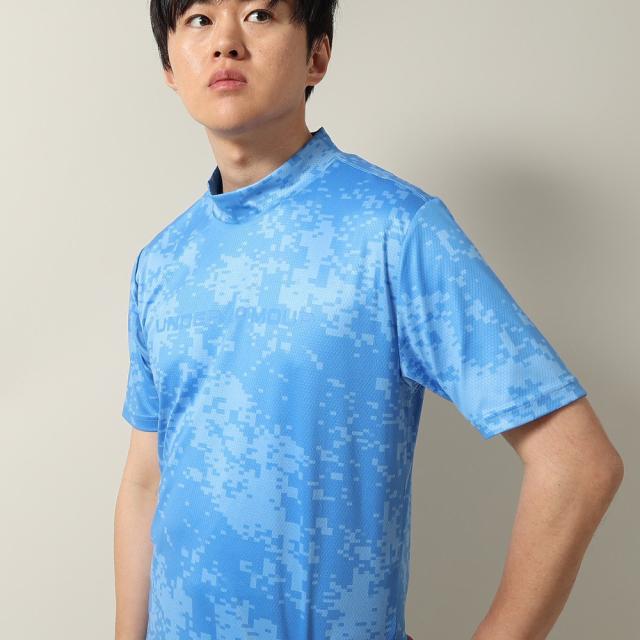 アンダーアーマー(UNDER ARMOUR)ゴルフウェア モックネック 半袖 ドライブ クール プロ カモ 6014601 4…_4