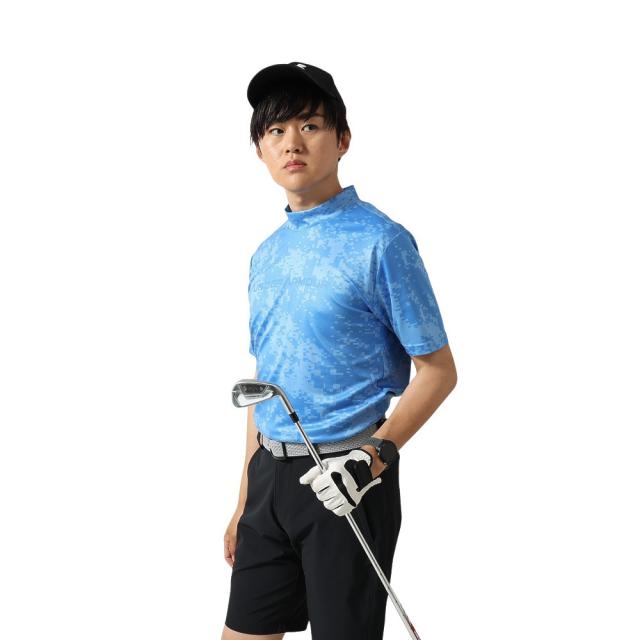 アンダーアーマー(UNDER ARMOUR)ゴルフウェア モックネック 半袖 ドライブ クール プロ カモ 6014601 4…