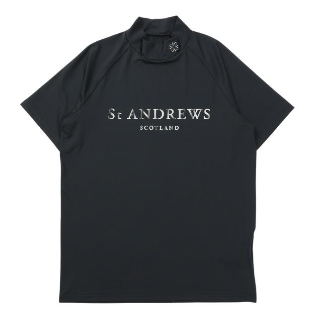 セントアンドリュース(ST.ANDREWS)ゴルフウェア 吸水速乾 ベア天竺 半袖ハイネックシャツ 042-6167351-0…