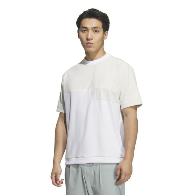 【ポイント5％！5/3 21:00〜22:59限定】アディダス(adidas)ゴルフ メンズ クルーネック ハイブリッド 半袖シャツ L2081-KD0935W(Men’s)
