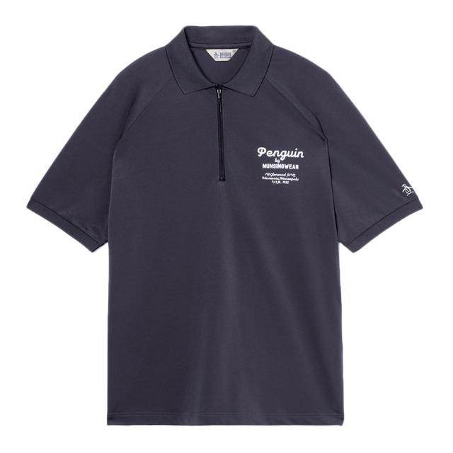 マンシング(MUNSING)ゴルフ 半袖 ビッグピートグラフィックモックネックシャツ MU6SHS05M GY00(Men’s)