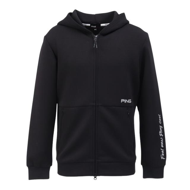 ピン(PING)ゴルフウェア 長袖パーカー ダンボールニットスウェットフーディ 621-4262803-010(Men’s)
