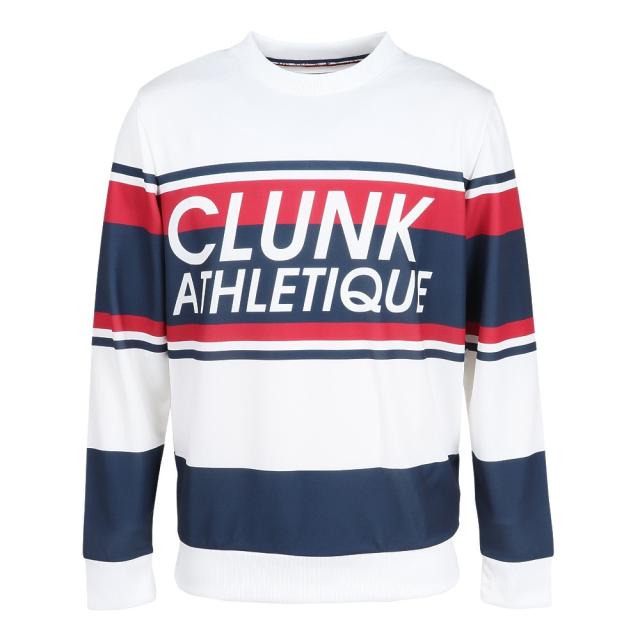 クランク(CLUNK)ゴルフウェア 吸汗速乾 クルーネック 長袖 スウェットトレーナー CL5RTJ50 WHT(Men’s)