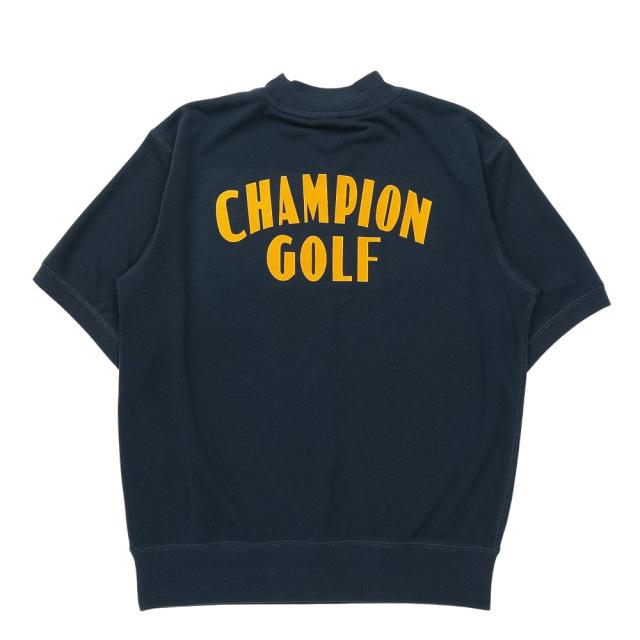 【ポイント5％！5/3 21:00〜22:59限定】チャンピオン(CHAMPION)ゴルフウェア 吸汗速乾 半袖 テックウィーブ テリー ショートスリーブ モックネック スウェッ…_1