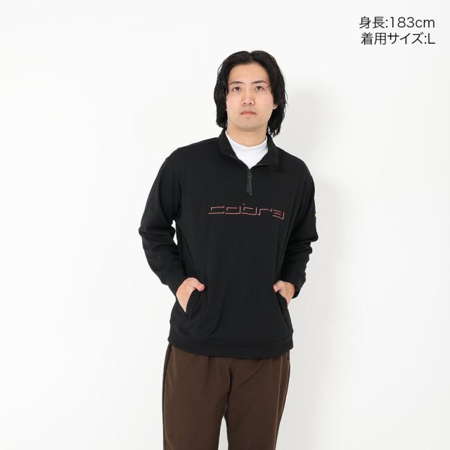 コブラ(Cobra)ゴルフウェア 長袖 ハーフジップ スウェット 637989-01(Men’s)_1