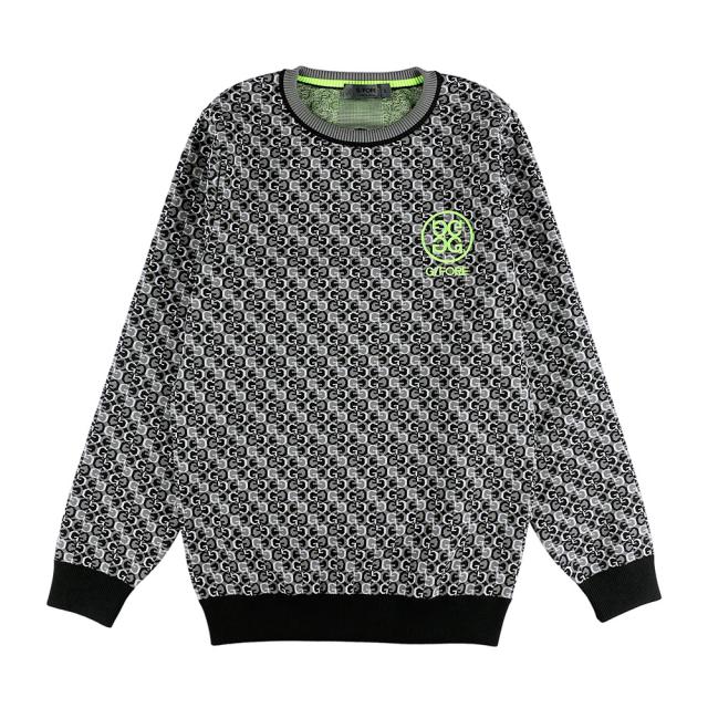 ジーフォア(G FORE)ゴルフウェア G monogram 長袖クルーネックプルオーバーニット 073215710-0005…