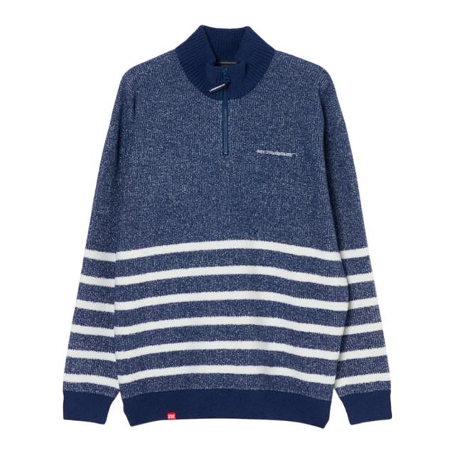 ROSASEN(ROSASEN)ゴルフウェア ハーフジップ ボーダーニット 長袖 044-14013-25AW-096(Men…
