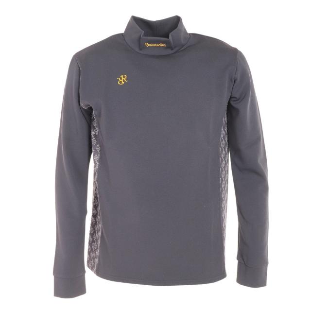 レザレクション(Resurrection)ゴルフウェア 吸水速乾 GMサイドラインモックネック長袖シャツ 22AWIN04-M…