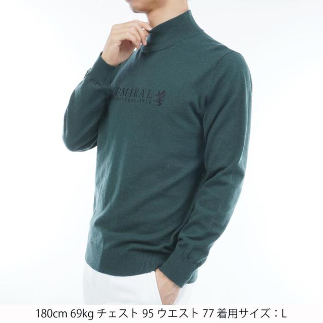 アドミラル ゴルフ(Admiral GOLF)ゴルフウェア 保温 ホカタッチ ハイネックセーター 長袖 ADMA588-DGR…_1