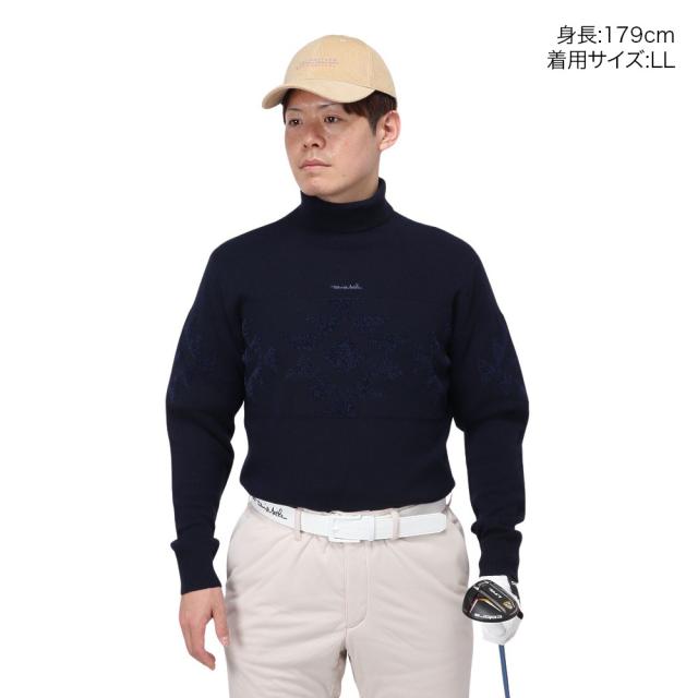 トラヴィスマシュー(Travis Mathew)ゴルフウェア WOOL JACQUARD タートルネックニットセーター 7AI…_1