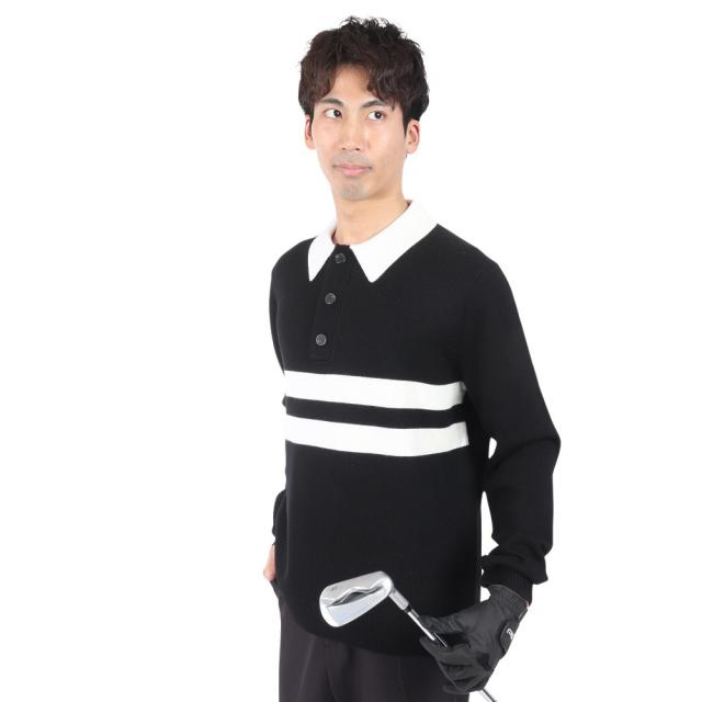 J.LINDEBERG(J.LINDEBERG)ゴルフウェア 長袖 パトリック ラグビー ニットセーター 071-11111-…