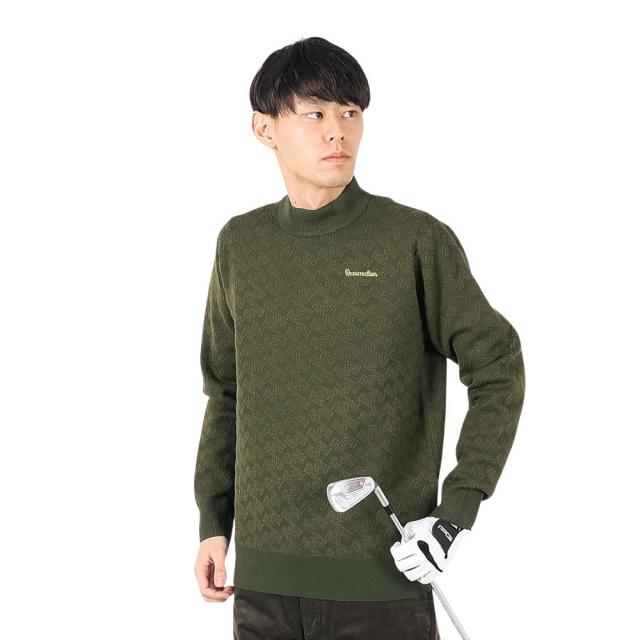 レザレクション(Resurrection)ゴルフウェア 長袖セーター BD34KN22 GRN(Men’s)
