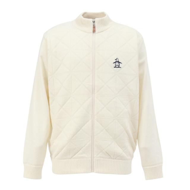 マンシング(MUNSING)ゴルフウェア 防風 長袖 フルジップセーター MG5FST81M WH00(Men’s)